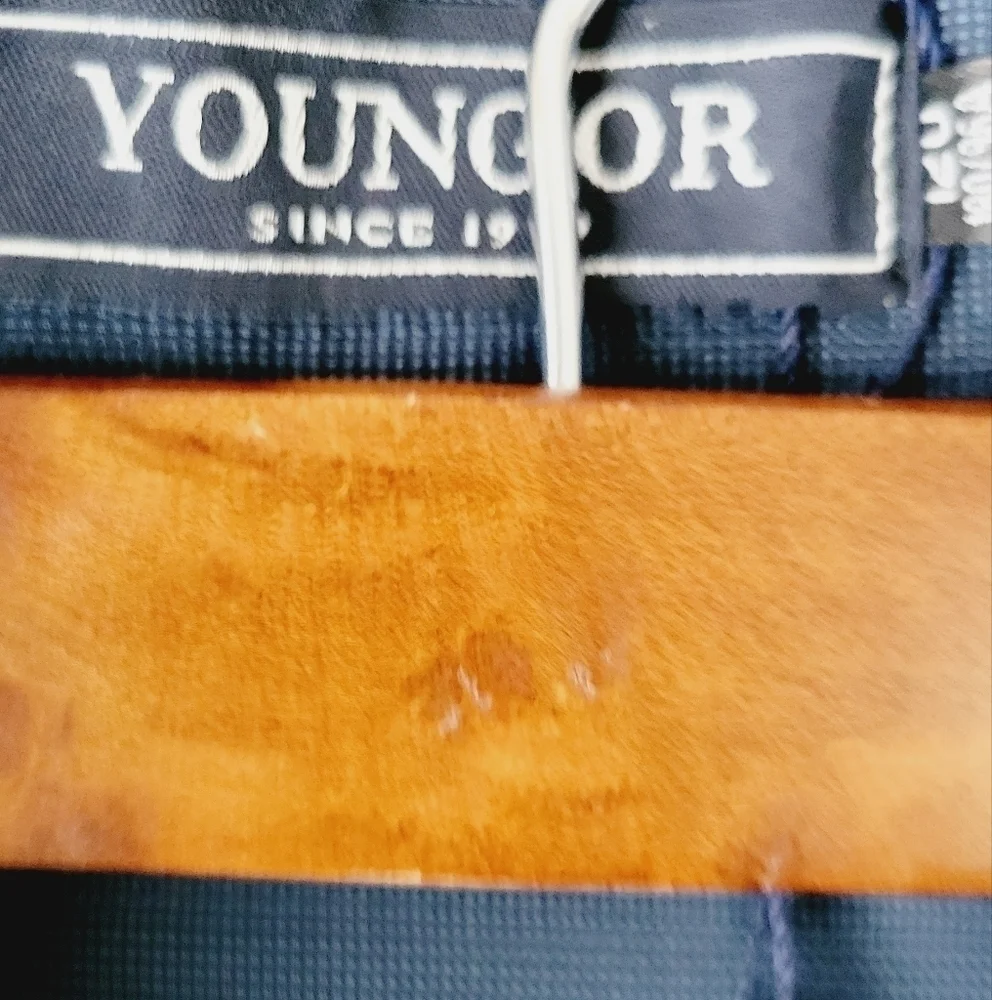 NWT Youngor Chinese fancy brand color blue bottom‎ down men's shirt size M